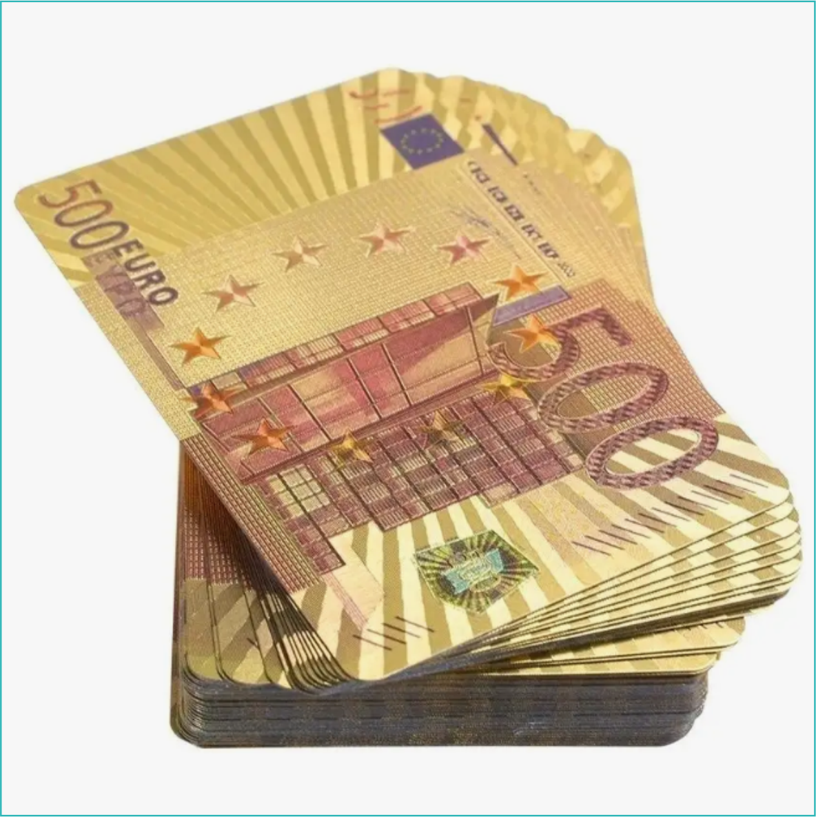 Карты игральные "500 евро" (пластиковые 54 шт.) - фото 2 - id-p113170610