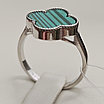 Кольцо с малахитом 2,35 гр, серебро 925 проба,17 размер, фото 10