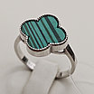 Кольцо с малахитом 2,35 гр, серебро 925 проба,17 размер, фото 5