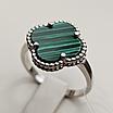 Кольцо с малахитом 3,72 гр, серебро 925 проба,18 размер, фото 6