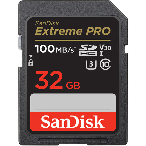 Карта памяти SanDisk 32GB Extreme PRO 100 MB/s UHS-I SDHC V30