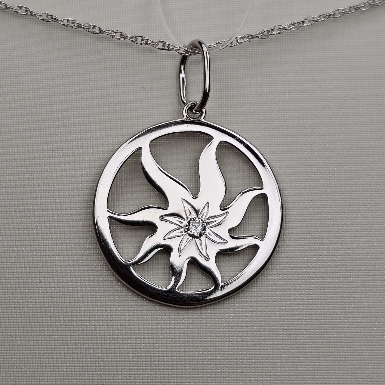 Серебряная подвеска фианит 925пр, 1.79гр