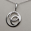 Серебряная подвеска фианит 925пр, 2.22гр, фото 3