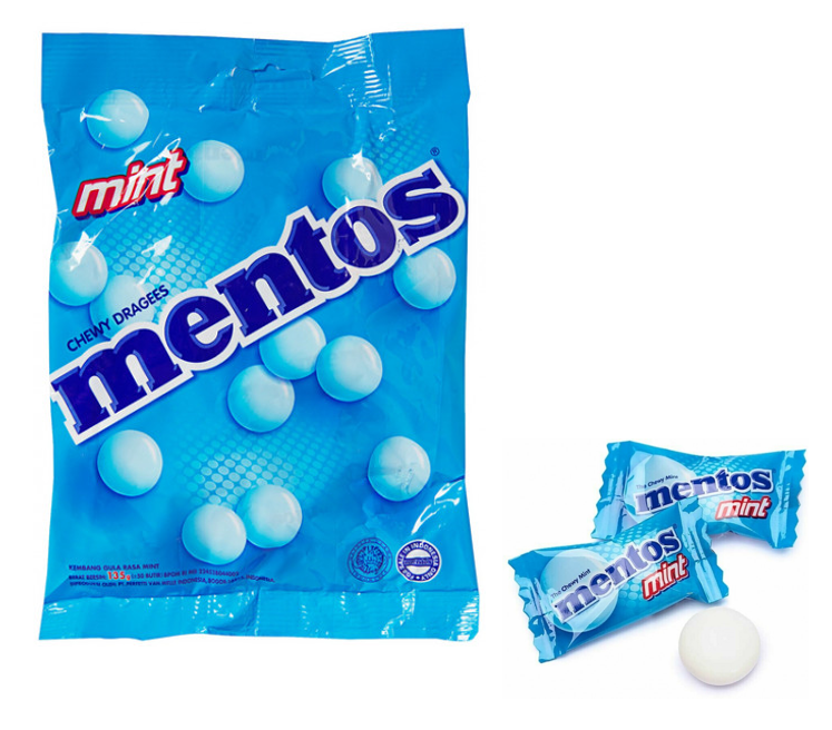 Жев.конфеты Mentos Single Flow MINT 135 гр (40 шт в упак)