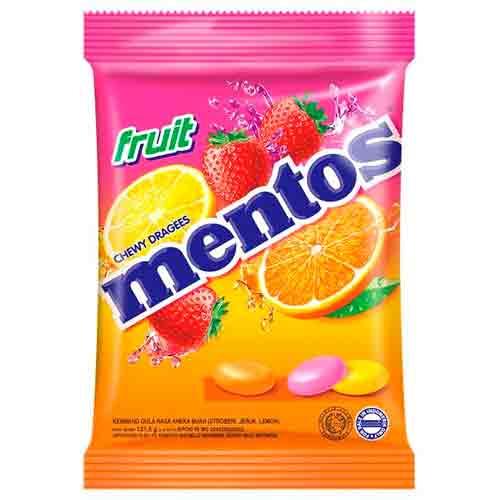 Жев.конфеты Mentos Single Flow FRUIT 135 гр (40 шт в упак)