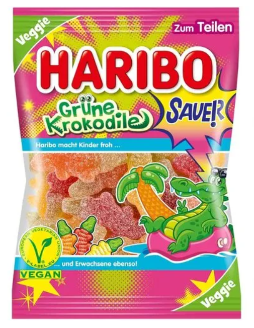 Мармелад Haribo Grune Krokodile 175гр /Германия/ (18 шт в упак)