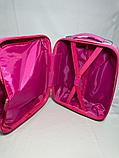 Детский пластиковый чемодан для девочек, 4-8 лет.  Высота 46 см, ширина 30 см, глубина 22 см., фото 3