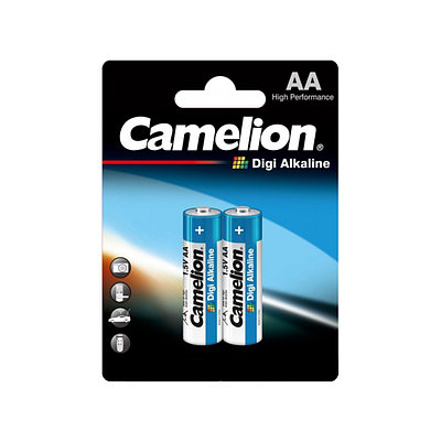 Батарейка алкалиновая Camelion, LR6-BP2DG, Digi Alkaline, AA, 2шт в упаковке