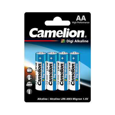 Батарейка алкалиновая Camelion, LR6-BP4DG, AA, 4шт в упаковке
