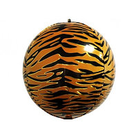 Шар (22''/56 см) Сфера 3D, Анималистика, Пятнистый окрас, Тигр, 1 шт. Китай