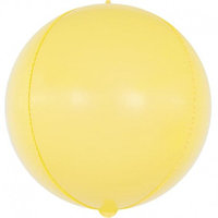 Шар (10''/25 см) Сфера 3D, Макарунс, желтый, 1 шт. Китай без скидки