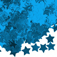 Конфетти фольга Звезда, Голубой, Металлик, 1,5 см, 50 г. Falali, КИТАЙ