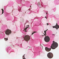 Конфетти тишью Круг, нежно розовый микс, Металлик, 1 см, 50 г. Китай