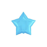 Шар (19''/48 см) Звезда, Холодно-голубой, 1 шт.