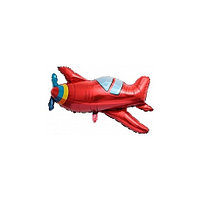 Шар (38''/97 см) Фигура, Самолет, Красный, 1 шт.