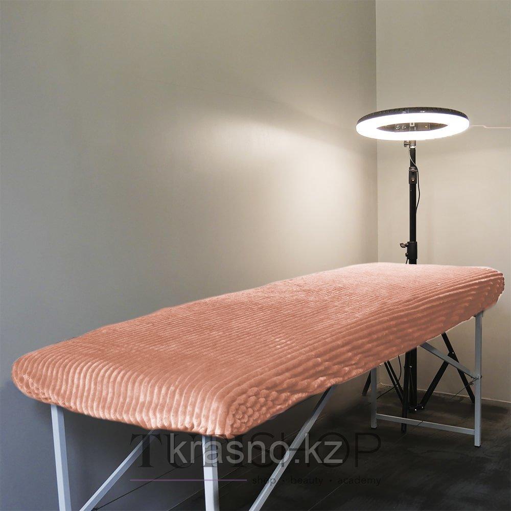 Чехол плюш на резинке на кушетку  Оранжевый 100х200