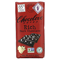 Chocolove, Бельгийский Насыщенный горьковато-сладкий Тёмный шоколад, 65% какао (90 г)