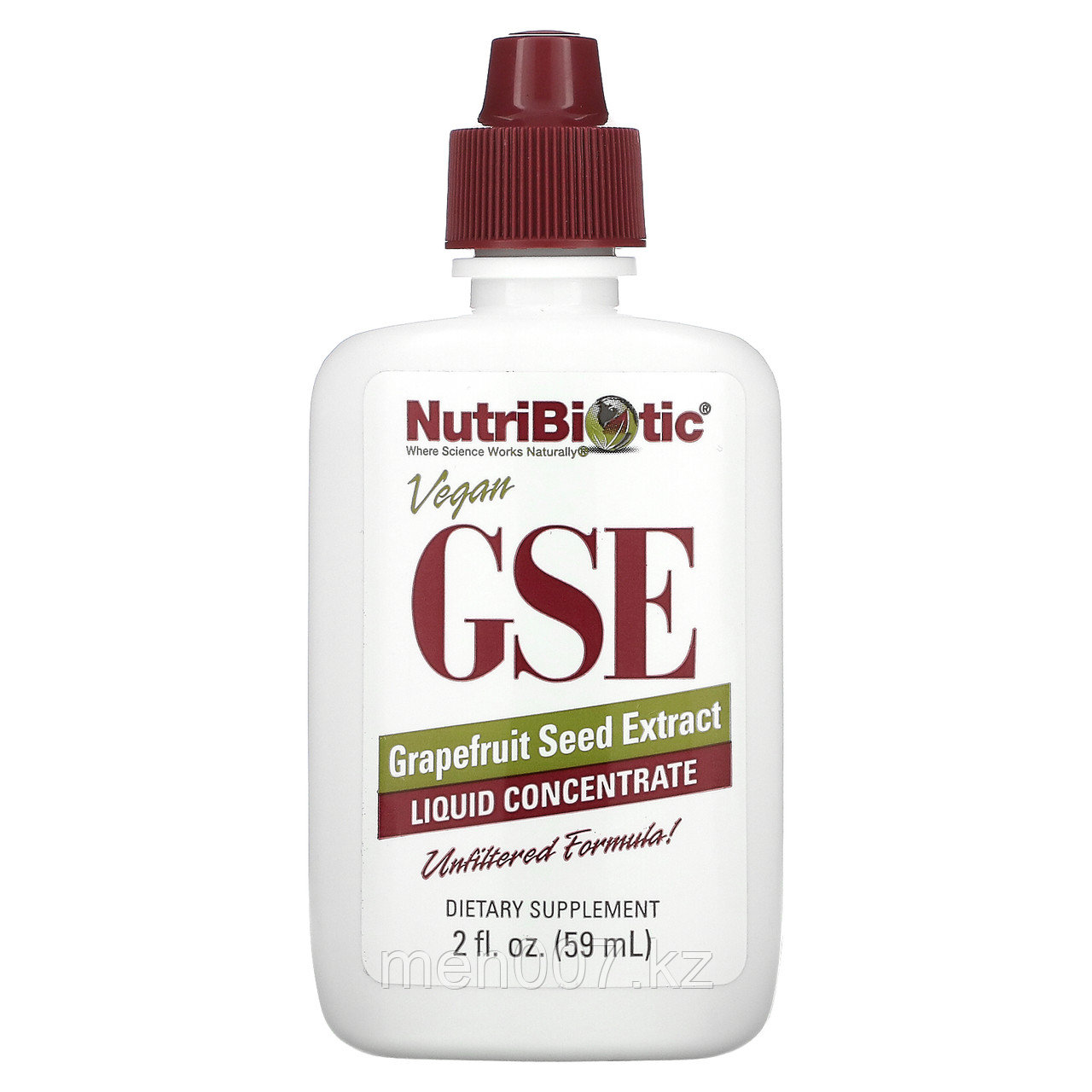БАД Для иммунитета, Веганский экстракт семян грейпфрута GSE, жидкий концентрат (59 мл) NutriBiotic
