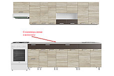 Арабика Дуб сонома(720 серый)/семолина беж. 3,2 м.шкаф над газом, Кухонный КОМПЛЕКТ, СВ Мебель, фото 3