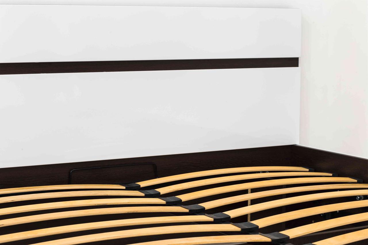 Вегас - Кровать 160 с подъем. механизмом, Венге/Белый глянец, Горизонт - фото 5 - id-p113218370