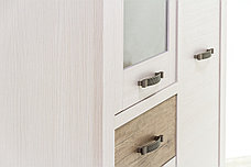 Прованс Шкаф с витриной 1V2D1S, вудлайн кремовый/дуб кантри, Анрекс, фото 2