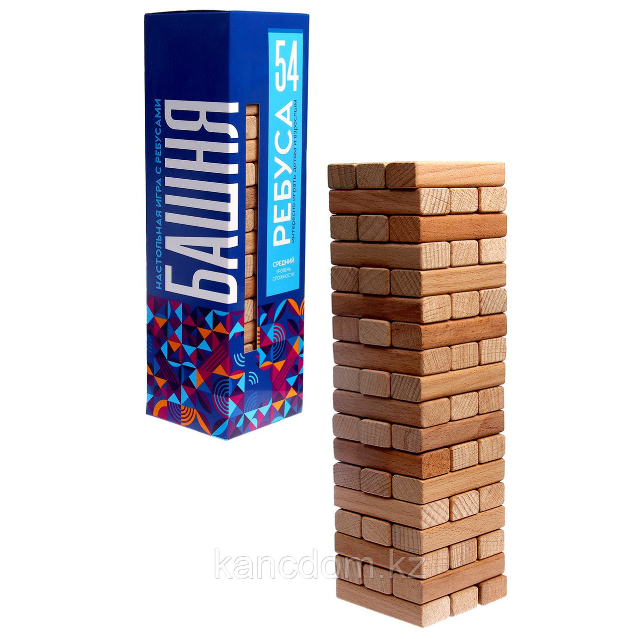 Настольная игра «Башня с ребусами», 54 элемента МТ040404