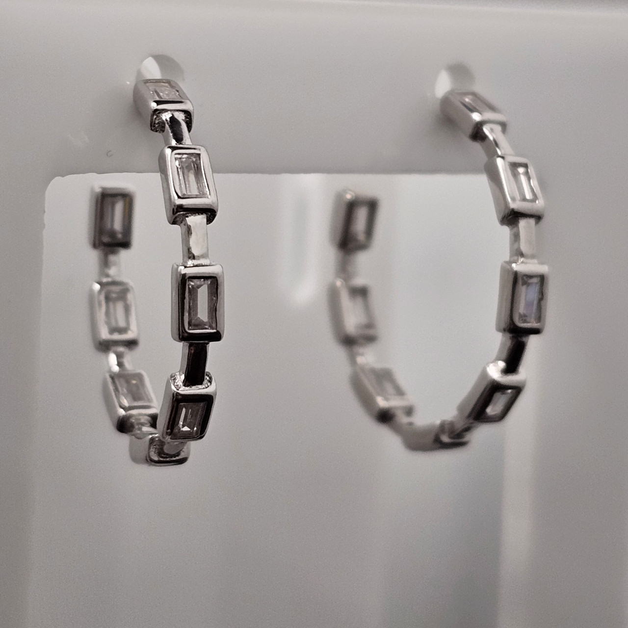 Серьги Конго серебро фианит 3,01гр, 925 проба