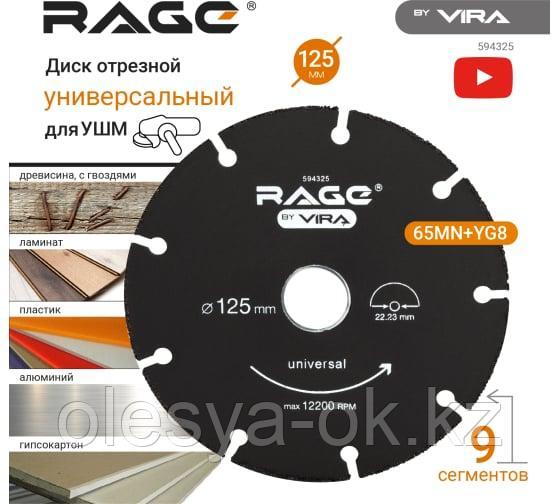 Диск по дереву (для УШМ) 125x22.2 мм VIRA RAGE 594325 - фото 1 - id-p113225031