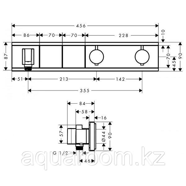 Термостат для душа, встраиваемый, хром Hansgrohe Rainselect 15355000 - фото 2 - id-p113225533