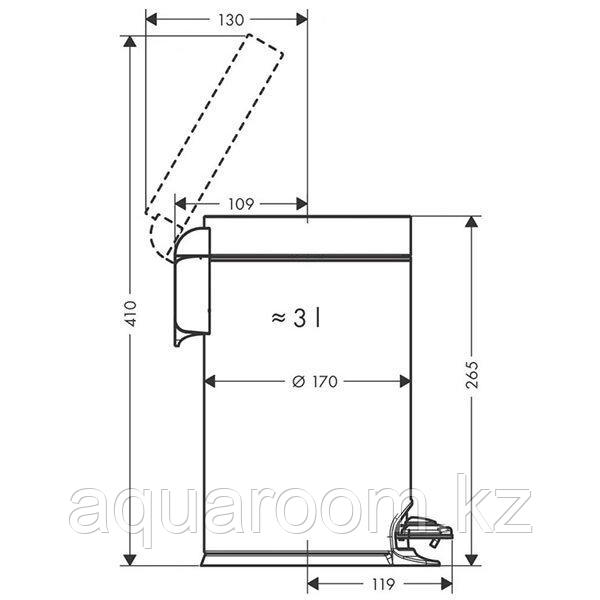 Ведро для мусора, черное Hansgrohe AddStoris 41775670 - фото 2 - id-p113225756