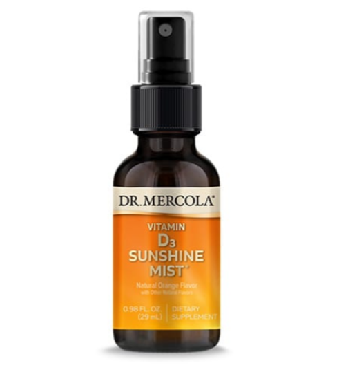 Dr. Mercola, Sunshine Mist, витамин D3, натуральный апельсиновый вкус, 29 мл (0,98 жидк. унции)