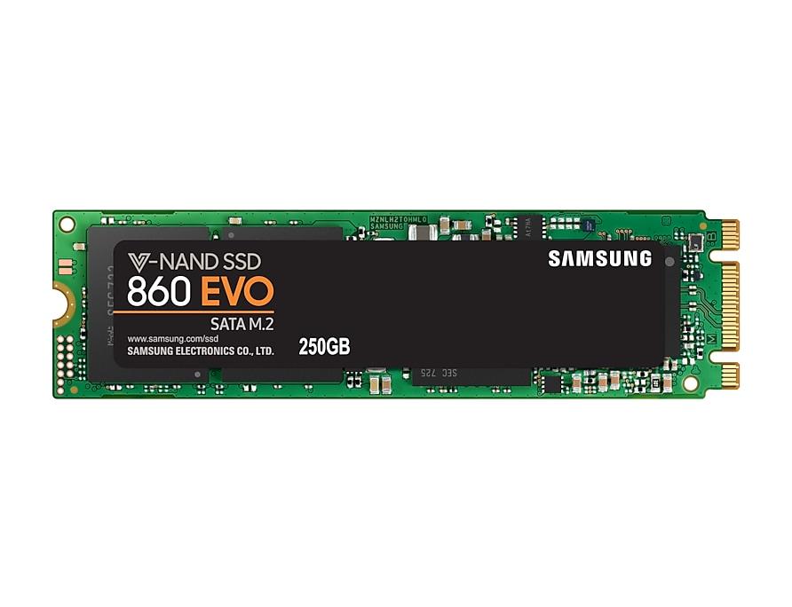 SSD 250Gb Samsung 860 EVO M.2 SATA R550Mb/s W520MB/s MZ-N6E250BW - фото 1 - id-p113226864