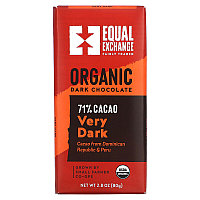 Equal Exchange, Швейцарский органический темный шоколад Very dark, 71% какао (80 г)