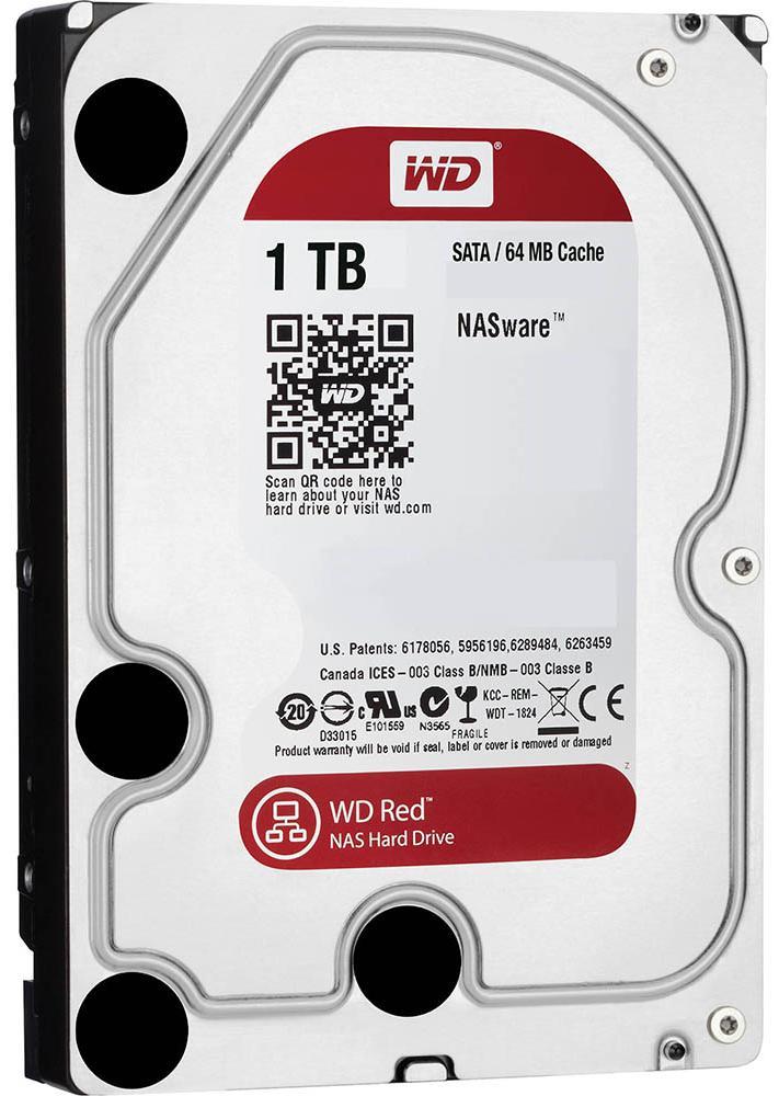HDD 1Tb NAS систем HDD Western Digital Red SATA 6Gb/s 64Mb WD10EFRX - фото 1 - id-p113228657