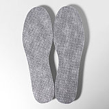 Стельки для обуви, утеплённые, универсальные, фольгированные, 36-45 р-р, пара, цвет серый, фото 2