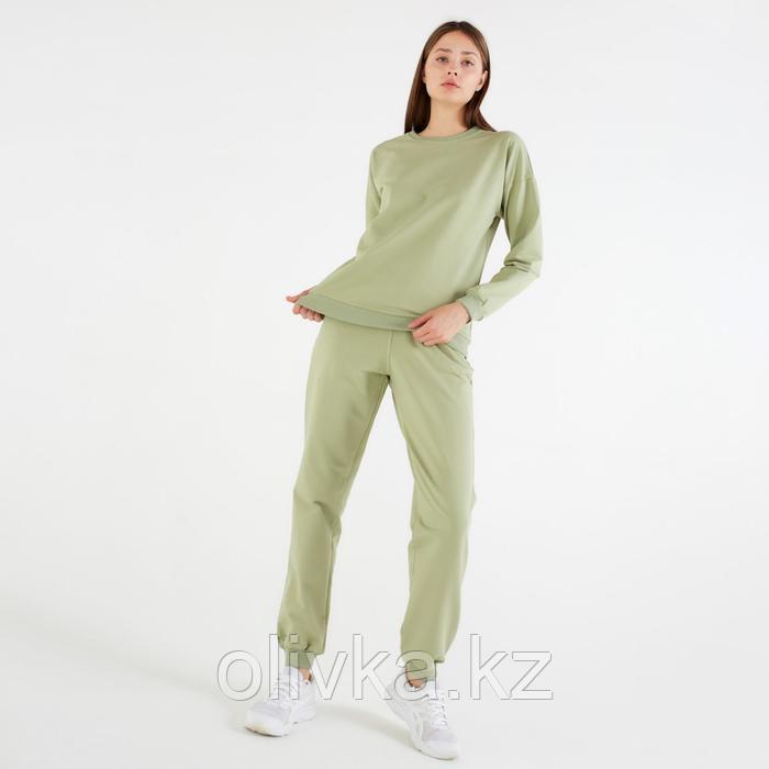 Костюм женский (свитшот, брюки) MINAKU: Casual Collection цвет фисташковый, размер 42 - фото 1 - id-p113232475