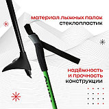 Комплект лыжный: пластиковые лыжи 160 см без насечек, стеклопластиковые палки 120 см, крепления NN75 мм, цвета, фото 2