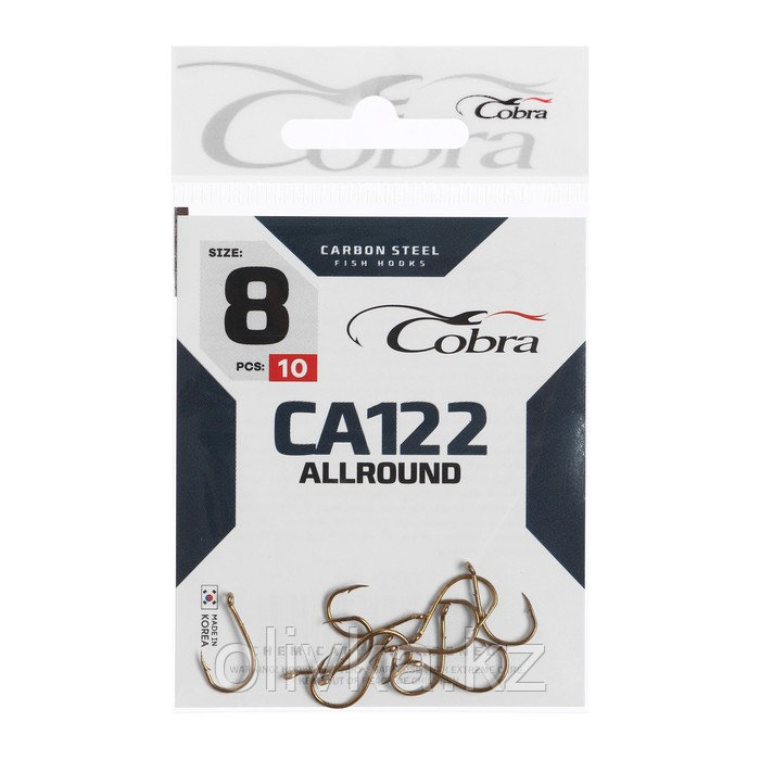 Крючки Cobra ALLROUND, серия CA122, № 8, 10 шт. - фото 1 - id-p113229076