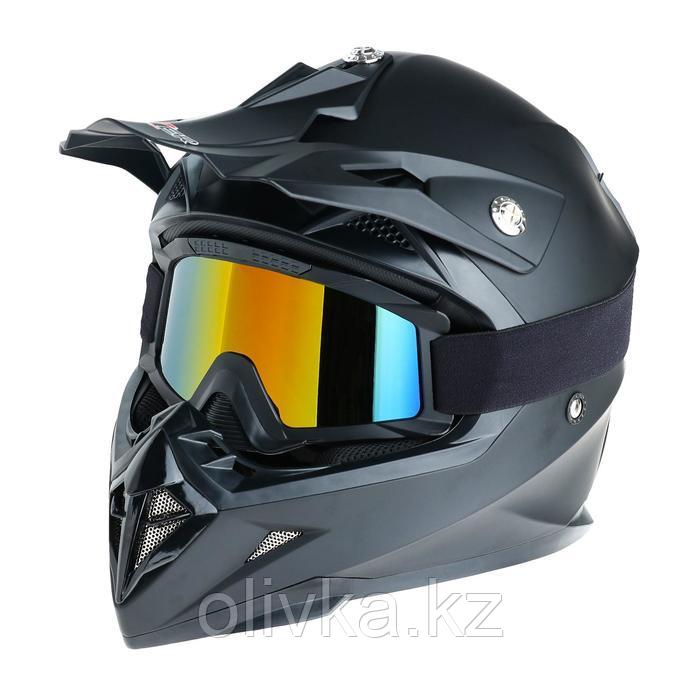 Очки-маска для езды на мототехнике, стекло тонированое-хамелеон, цвет черный, ОМ-2 - фото 2 - id-p113232507