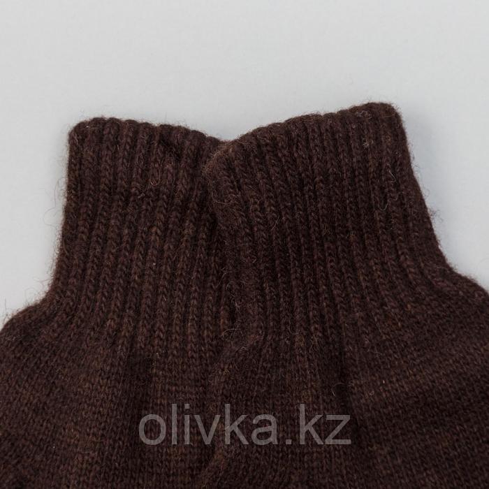 Перчатки женские из монгольской шерсти, цвет шоколадный, размер 17-19 - фото 2 - id-p113230381