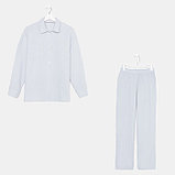 Пижама женская (рубашка и брюки) KAFTAN "Basic" размер 44-46, цвет серо-голубой, фото 7