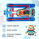 Снегокат «Тимка спорт 4-1 Sportcar», со спинкой и ремнём безопасности, цвет красный/синий, фото 3