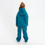 Костюм детский (худи, брюки) MINAKU: Basic Line KIDS, oversize, цвет изумруд, рост 140, фото 3