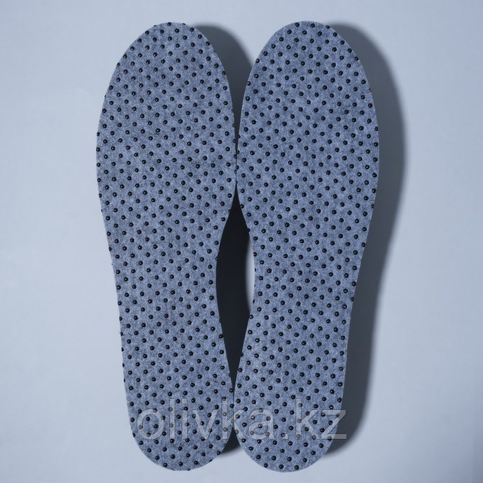 Стельки для обуви, утеплённые, универсальные, двухслойные, 36-46 р-р, 29,5 см, пара, цвет серый - фото 3 - id-p113230458