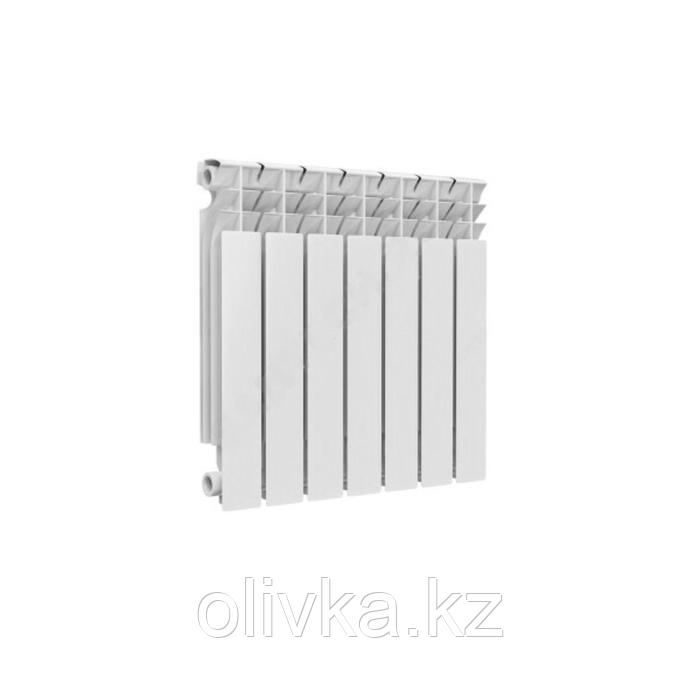Радиатор алюминиевый Ogint Alpha RAL 9016, 1295 Вт, 500 х 85 мм, 7 секций, белый - фото 1 - id-p113233028
