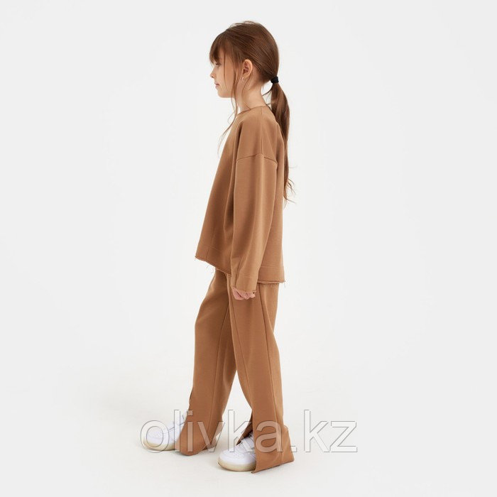 Костюм детский (свитшот, брюки) MINAKU цвет коричневый, рост 152 - фото 2 - id-p113235473