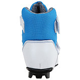 Ботинки лыжные детские Winter Star comfort kids, NNN, искусственная кожа, цвет белый/синий, лого синий, размер, фото 4