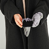 Перчатки женские, безразмерные, с утеплителем, цвет светло-серый, фото 6