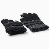 Перчатки мужские, цвет черный/серый, размер 10, фото 3