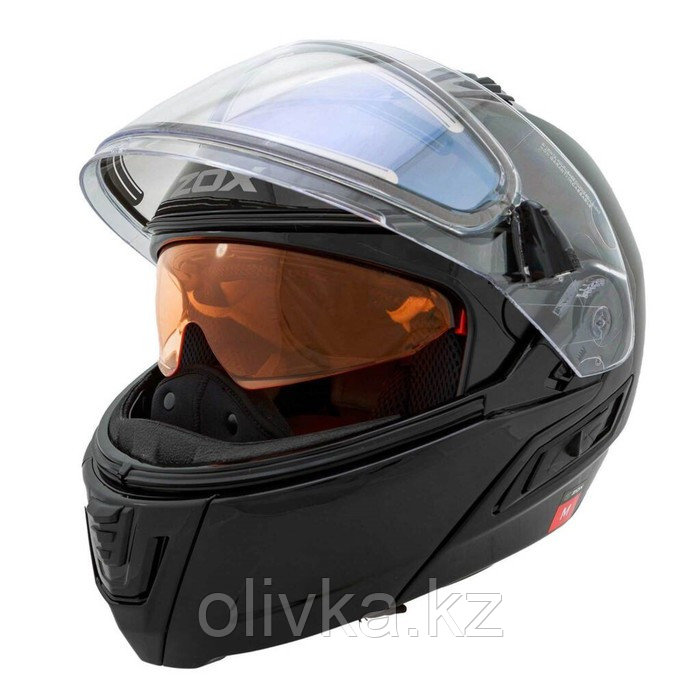 Шлем снегоходный ZOX Condor, стекло с электроподогревом, глянец, размер M, чёрный - фото 5 - id-p105783468